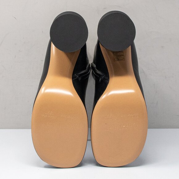 Off-White Tonal Spring 110mm Black Leather Boots, Size 39 EU (9 US) - Picture 4 of 7